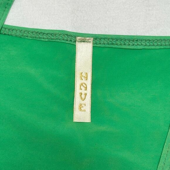 Vintage HAVE Tank Top | Y2K Deadstock Retro Green Tank Top w. Halter | Sz SM - Picture 5 of 8